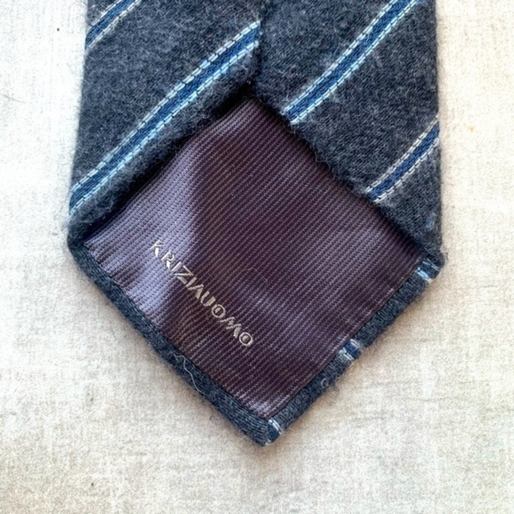 Krizia Uomo SOFT Cashmere Blend Striped Tie